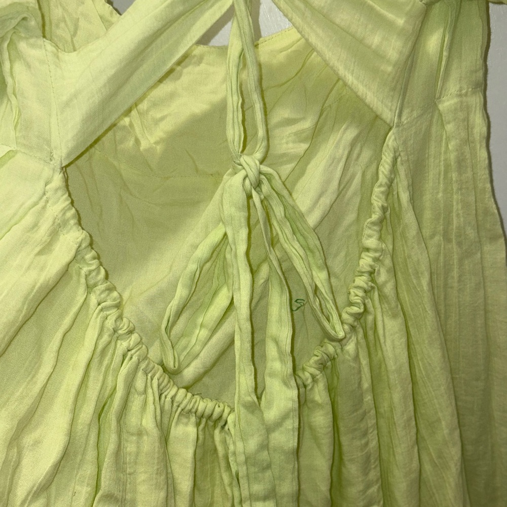 Free People Dress Light Green Short Sleeve Dress size medium - Picture 5 of 6